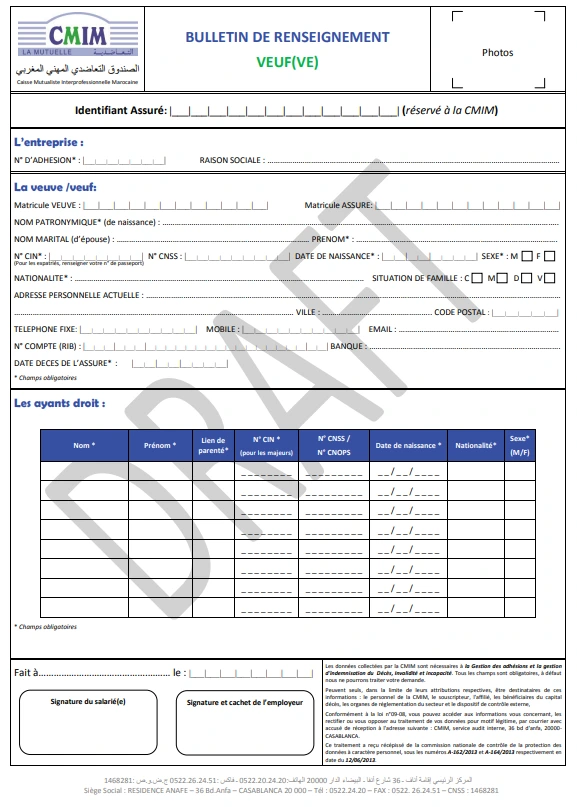 Bulletin de renseignement Actif(ve)